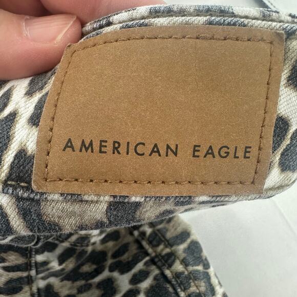 American Eagle Next Level Stretch Skinny Jeans Leopard Print Womens 24 Regular - Picture 4 of 7